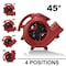 Xpower Air Mover W/ GFCI Power Outlets for Daisy Chain, 1/3 HP, 2400 CFM, 3.8 Amps, 4 Positions, 3 Speeds X-600A-Red - alternate 5